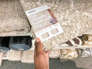 sonoma rugs on shelves