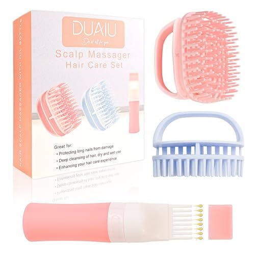 Hair Oil Applicator + Scalp Massager Set