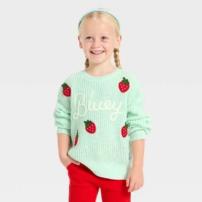 Bluey Toddler Strawberry Sweater