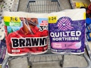 quilted northern and brawny items in walgreens cart