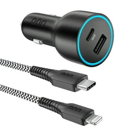 onn Dual USB-C & USB-A Car Charger