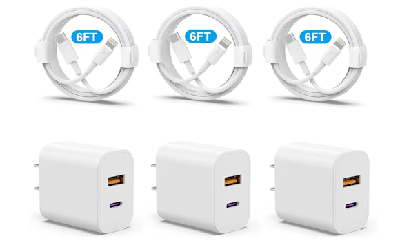 iPhone Charger and Block 3-Pack