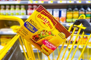 old el paso taco shells on yellow shopping cart