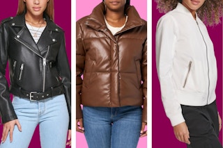 collage of levis jackets