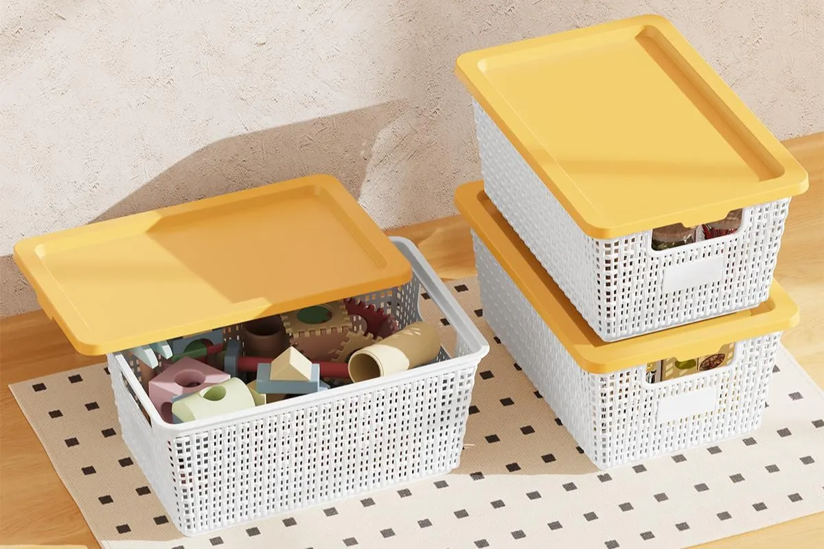 Get 6 Storage Bins With Lids for Just deal at Amazon
