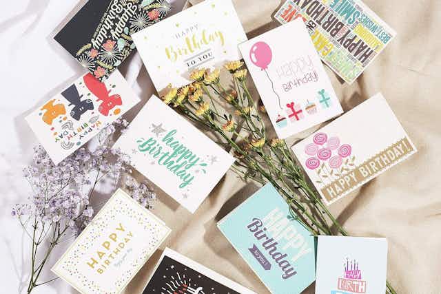 Get 20 Assorted Birthday Cards With Envelopes for Just $6.85 on Amazon  card image