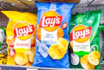 lays chips on store shelf