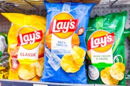 lays chips on store shelf