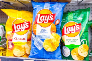 lays chips on store shelf