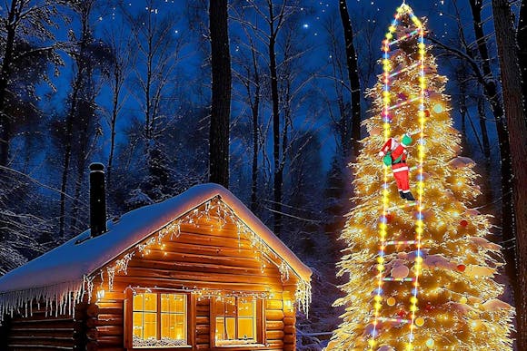 Christmas Ladder Lights With Santa Claus, Marked Down to $19.99 (Reg. $50)