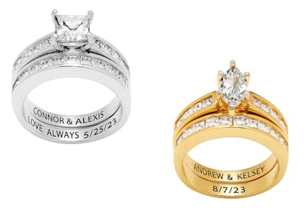 White Topaz Ring Set