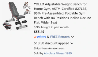 Amazon Adjustable Weight Bench 2026 2