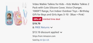 walkie talkies Amazon receipt