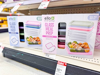 ello glass meal prep on target shelf