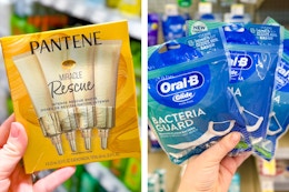 collage with pantene and oral-b