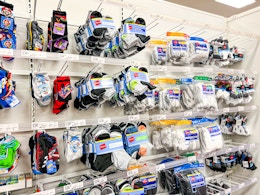 kids socks packs sitting on target shelves