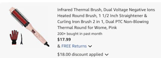 thermal brush Amazon receipt