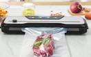 a vacuum sealer sealing in food