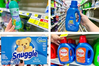 dollar general snuggle and persil products 4-photo collage