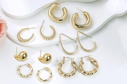 gold hoop earrings