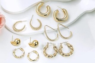 gold hoop earrings