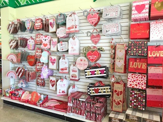 Valentines Day decor at Dollar Tree
