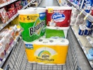 bounty charmin puffs in walgreens cart