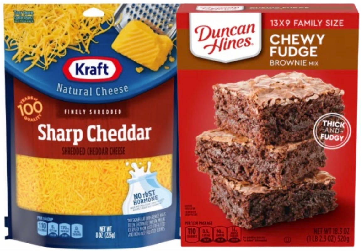 2 Kraft Cheese + 2 Duncan Hines Mix