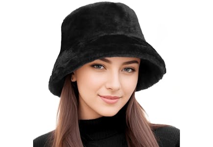 Faux Fur Winter Bucket Hat