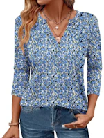 Women's 3/4 Sleeve V-Neck Tunic