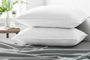 Lifestyle image (home setting on bed) of the Becky Cameron Plush Down Alternative Gel-Fiber Queen Pillows (2-Pack)