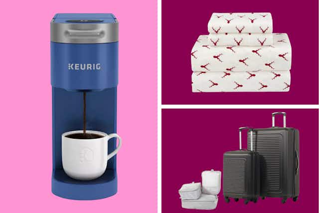 Walmart Deals are Hot: $44 Keurig, $62 Luggage Set, and $6 Sheets card image