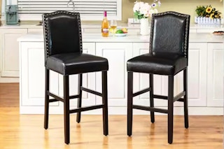 Lifestyle image of Glitzhome Bar Chairs in kitchen setting