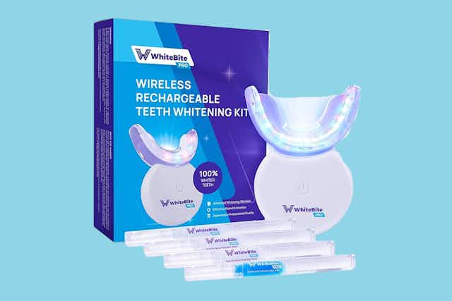 Wireless Rechargeable Teeth Whitening Kit, $19.59 on Amazon card image