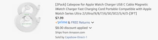Amazon Portable Apple Watch Charger 2-Pack 2025