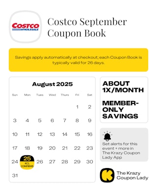 Next Costco Coupon Book start date on August 25, 2025