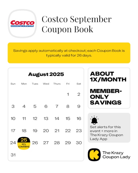 Next Costco Coupon Book start date on August 25, 2025