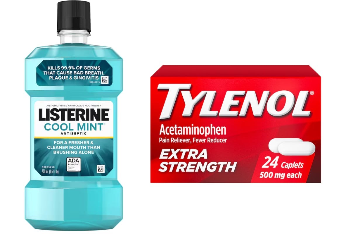 3 Listerine + 2 Tylenol Products