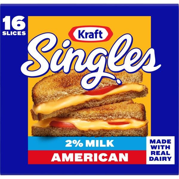 2 Kraft Singles American Cheese Packs