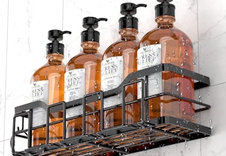 shower caddy set with bottles inside