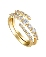 Cubic Zirconia Spiral Ring