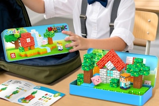 magnetic cubes on a table