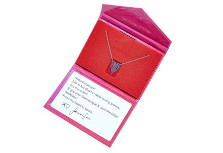 Diamonique Mini Pave Heart Necklace