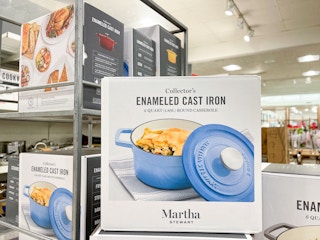 Martha Stewart Dutch Ovens on display at Macy's.
