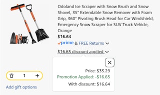 snow set Amazon receipt