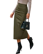 Women's Faux Leather Skirt