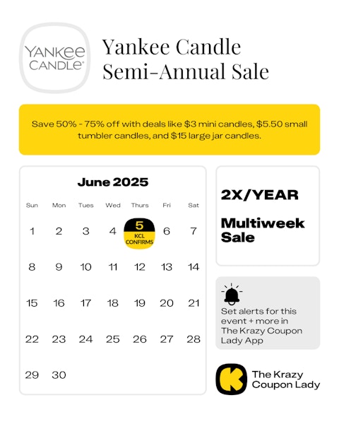 Yankee Candle Semi-Annual Sale 2025 Dates