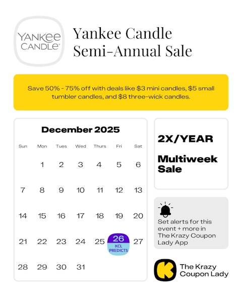 Yankee Candle Semi-Annual Sale 2025 Dates