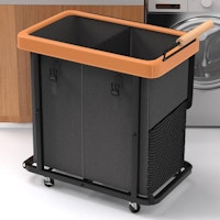 2-Section Rolling Laundry Hamper