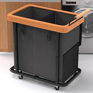 2-Section Rolling Laundry Hamper